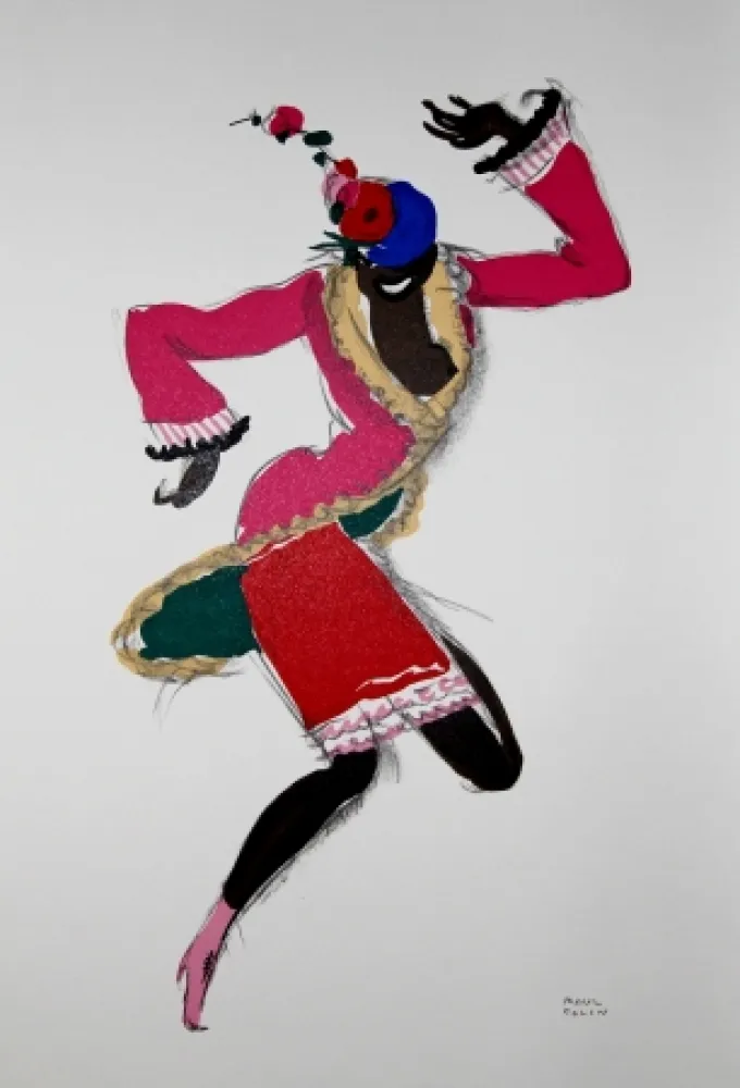 Litografia Colin - LE TUMULTE NOIR / BLACK THUNDER - Joséphine Baker - 1927