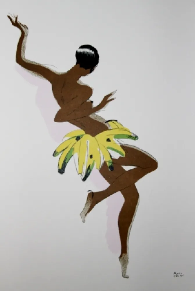 Litografia Colin - LE TUMULTE NOIR / BLACK THUNDER - Joséphine Baker - 1927