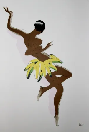 Litografia Colin - LE TUMULTE NOIR / BLACK THUNDER - Joséphine Baker - 1927
