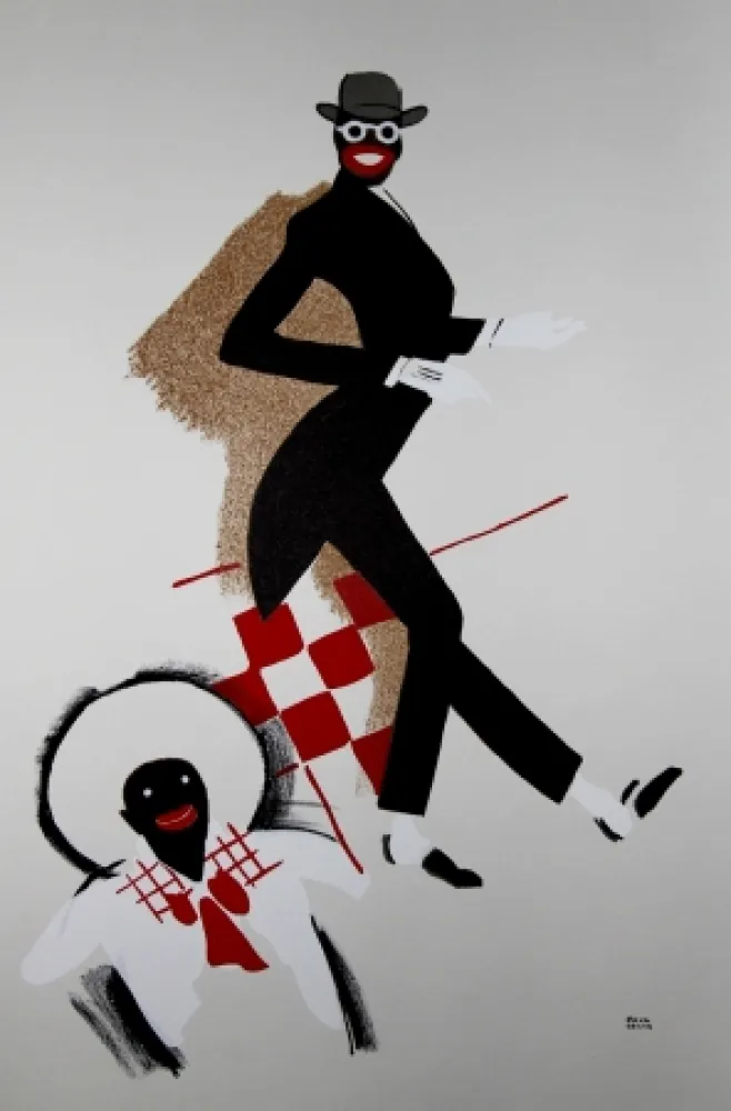 Litografia Colin - LE TUMULTE NOIR / BLACK THUNDER - Joséphine Baker - 1927