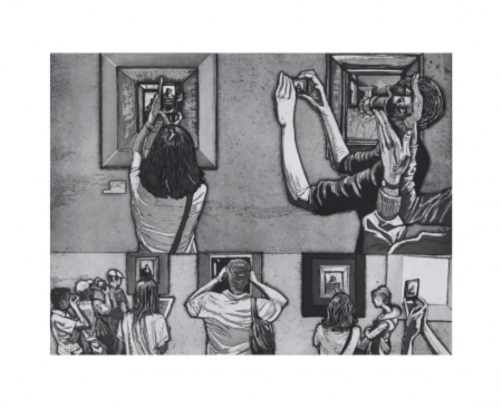 Acquaforte E Acquatinta Collin - Le Louvre salle 38 - Vermeer