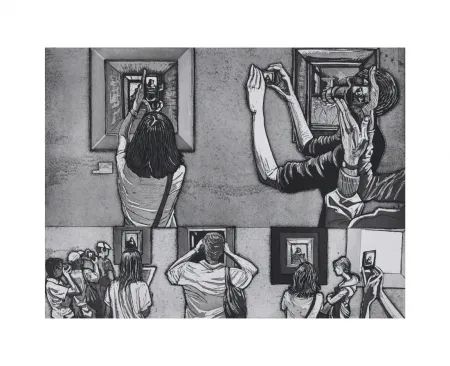 Acquaforte E Acquatinta Collin - Le Louvre salle 38 - Vermeer