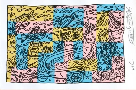 Serigrafia Combas - Bain dans l'étang