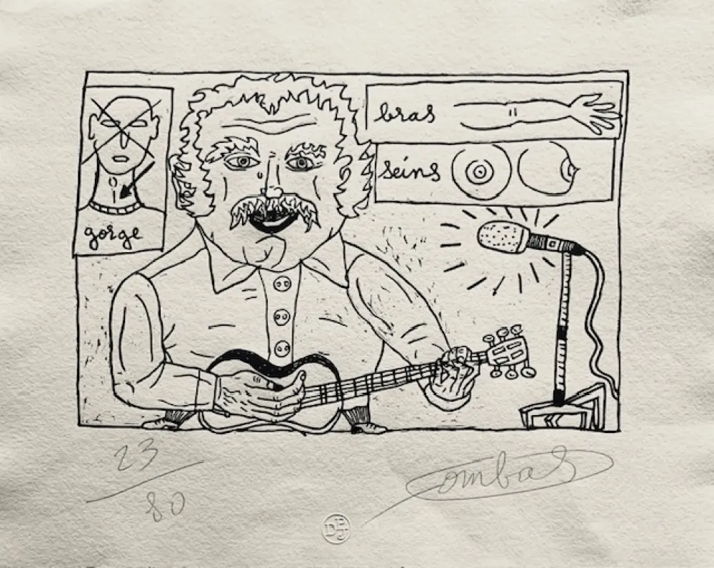 Incisione Su Legno Combas - Gorge bras seins