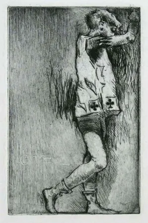 Incisione Conconi - FANTE DI FIORI ( The knave of clubs ) 