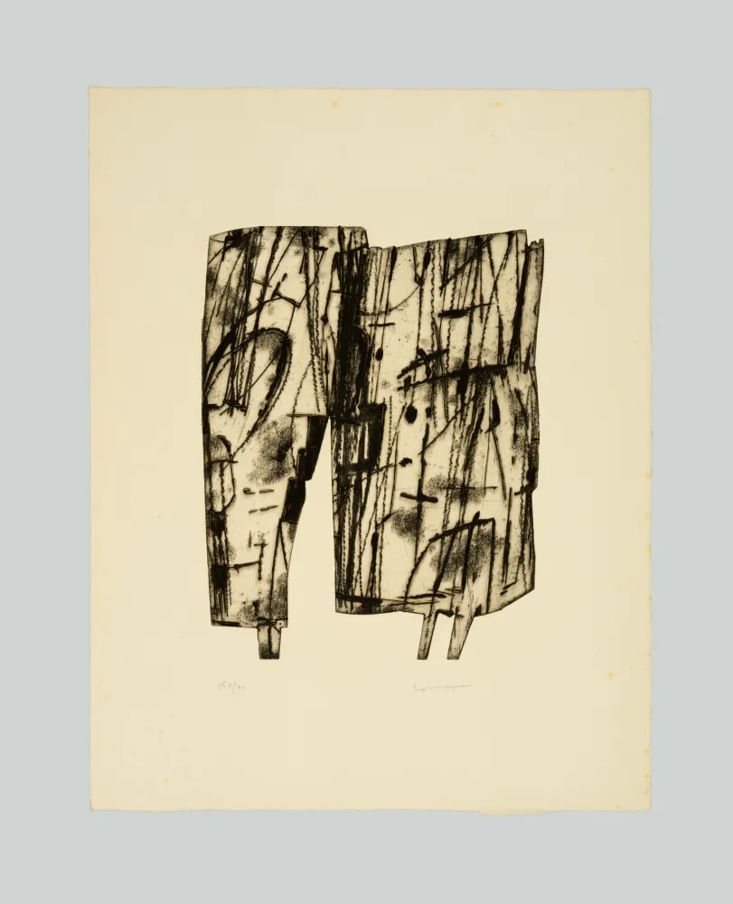 Incisione Consagra - Composizione