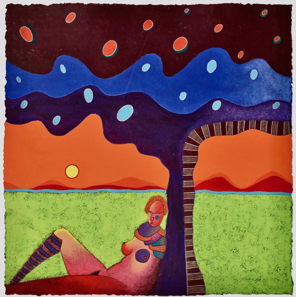 Non Tecnico Cora - Figura feminina recostada contra el arbol