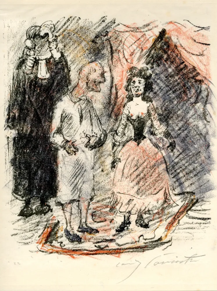 Litografia Corinth - Aline und der Präsident