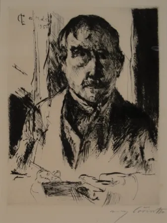 Acquaforte Corinth - Selbstbildnis