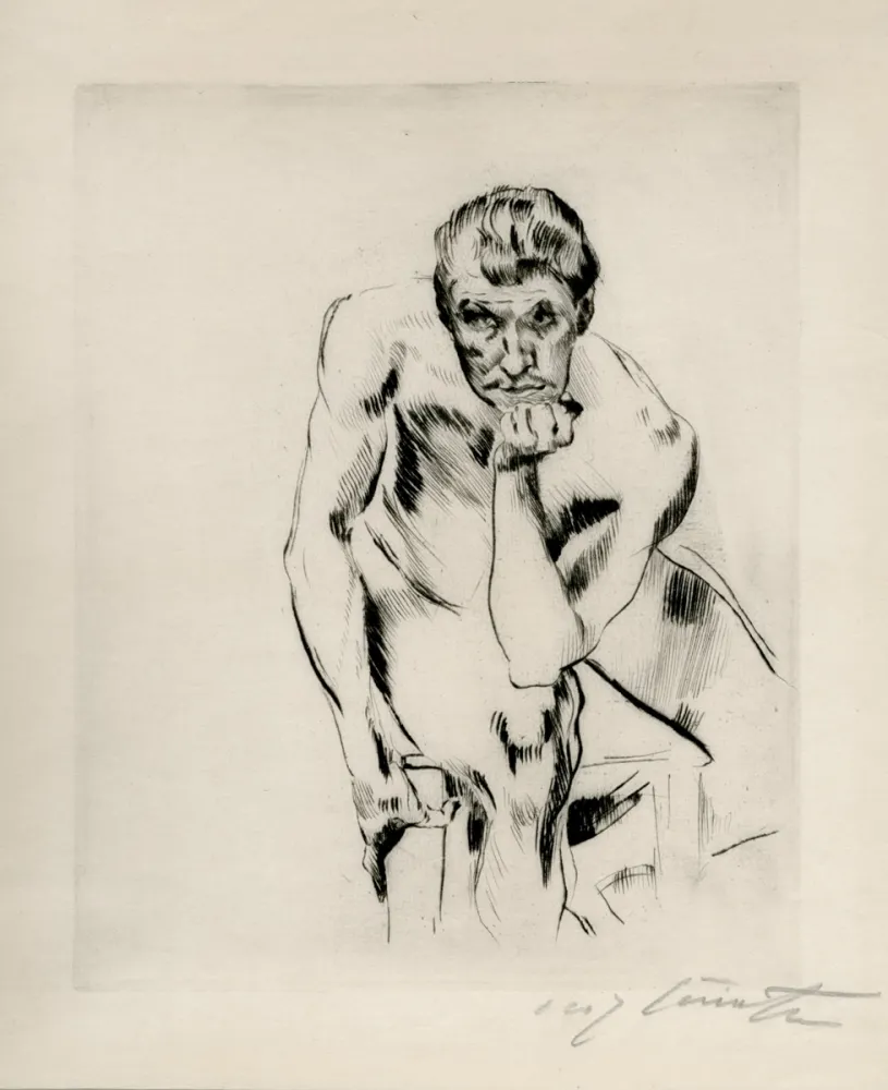 Punta Secca Corinth - Sitzender männlicher Akt, nachdenkend. 