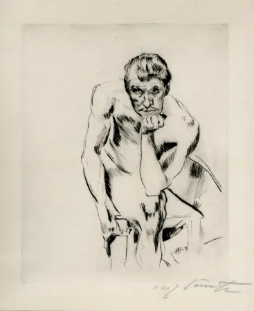 Punta Secca Corinth - Sitzender männlicher Akt, nachdenkend. 