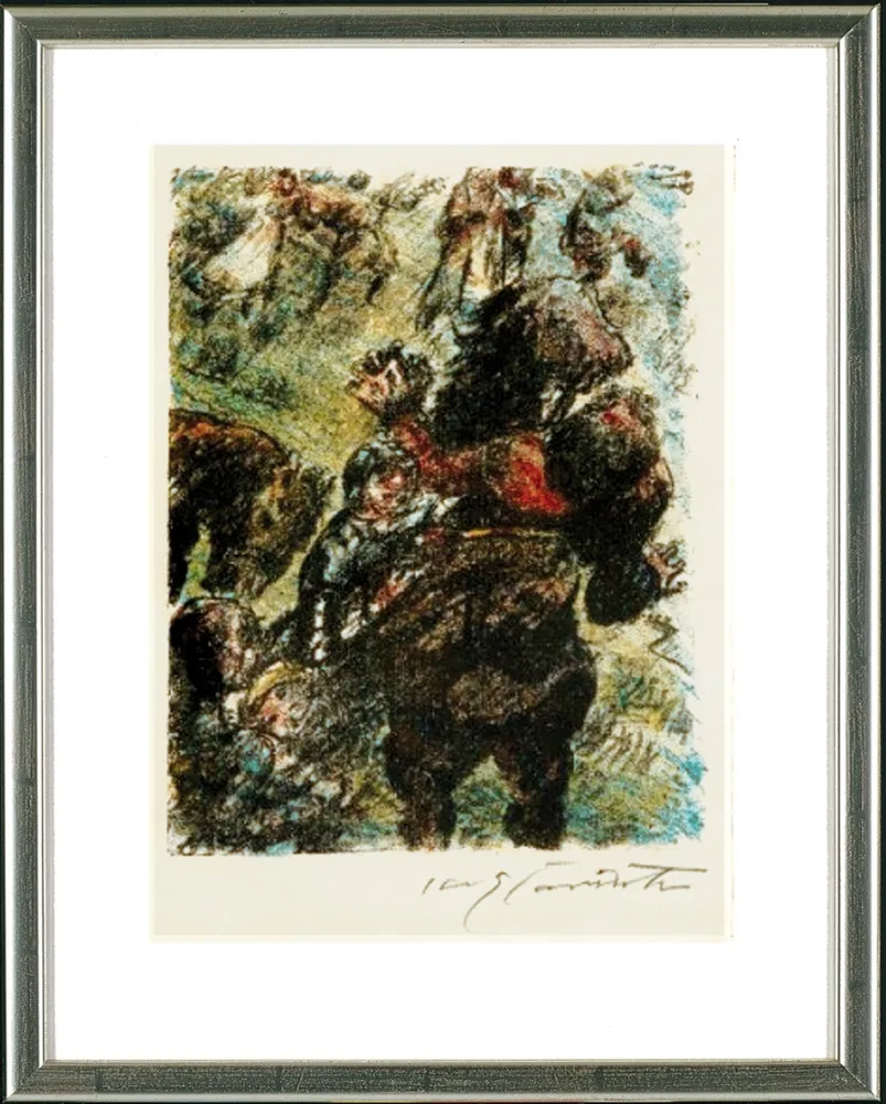 Litografia Corinth - Wilhelm Tell. Gesslers Tod