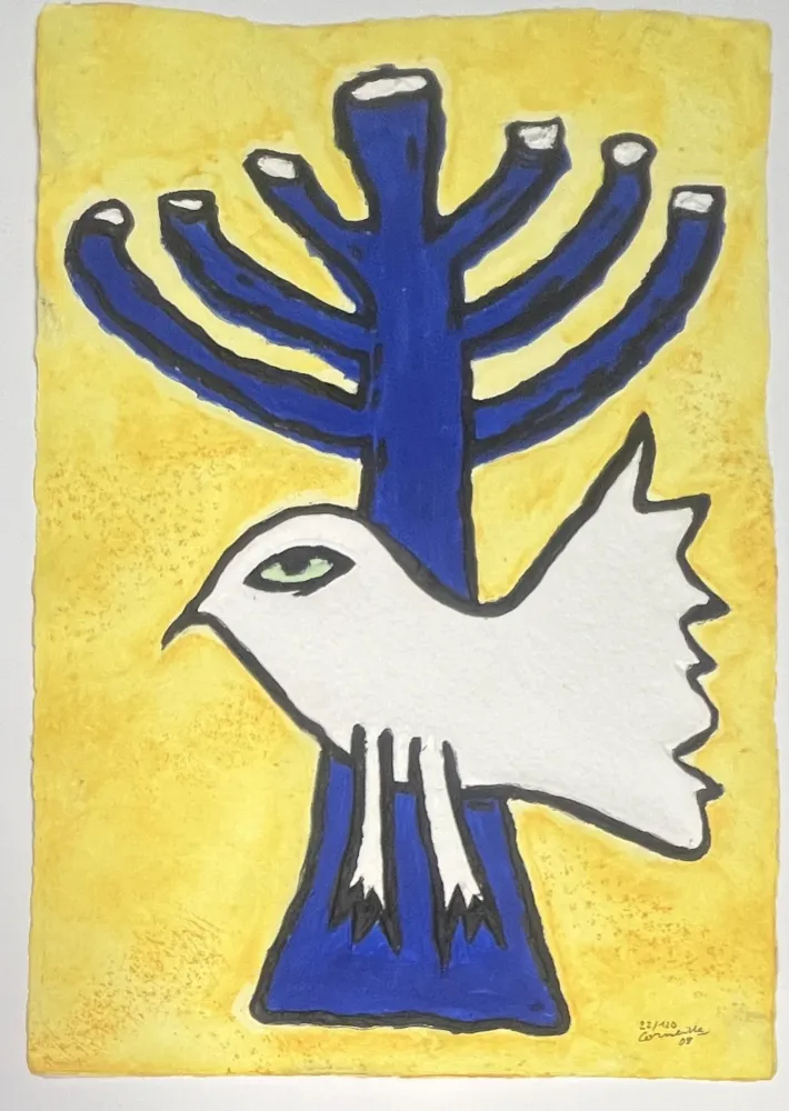 Multiplo Corneille - Aquagravure La Menorah de la Paix, 2008