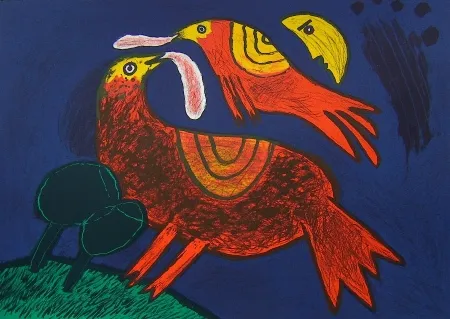 Litografia Corneille - Demi-lune Dans Ciel Catalan