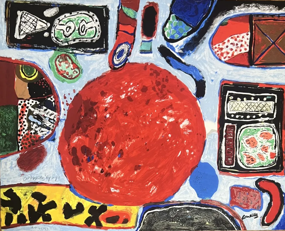 Grafica Numerica Corneille - Edition 45 ex. Composition Abstraite 1964  Archives Officielles Guillaume Corneille