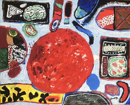 Grafica Numerica Corneille - Edition 45 ex. Composition Abstraite 1964  Archives Officielles Guillaume Corneille