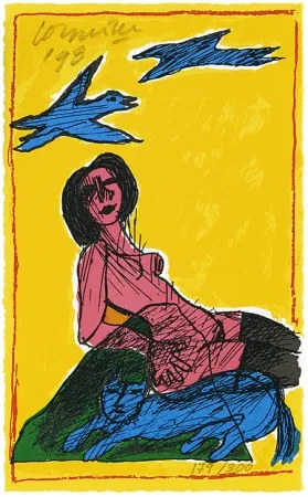 Serigrafia Corneille - Elle attend