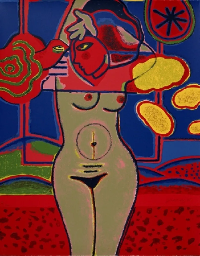 Serigrafia Corneille - Fenêtre ouverte sur le paysage