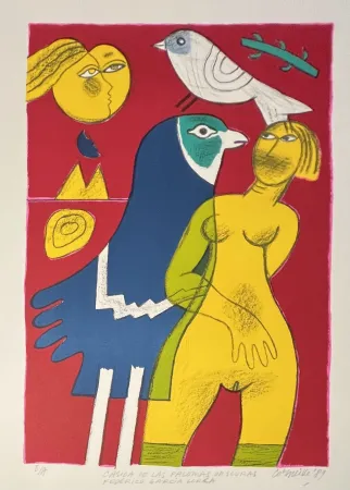 Litografia Corneille - Hommage à Federico Garcia Lorca, 1989
