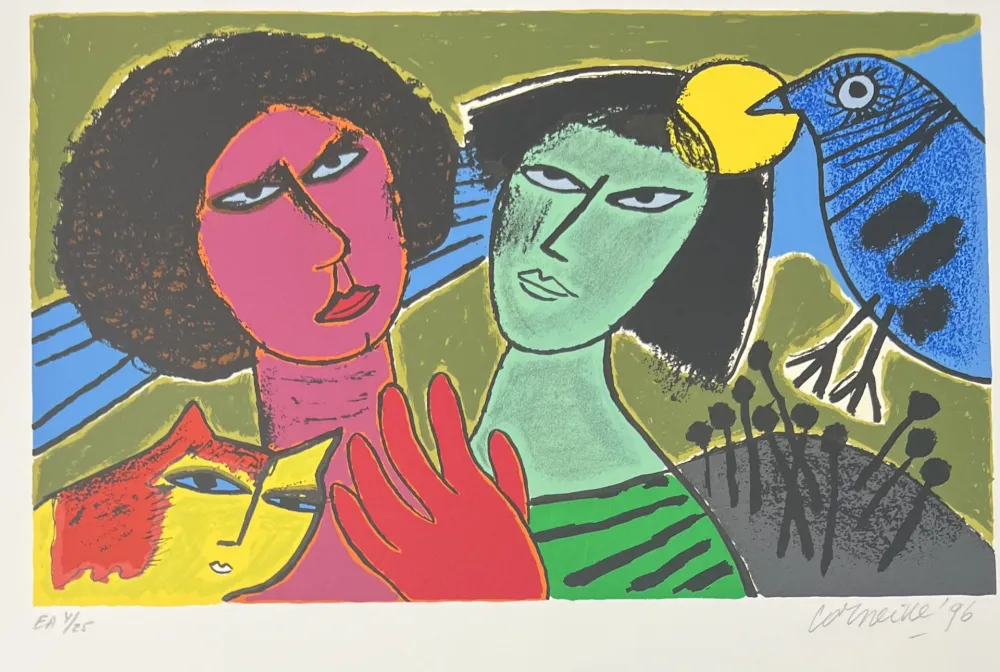 Serigrafia Corneille - L'amour au jour ile jour 1996