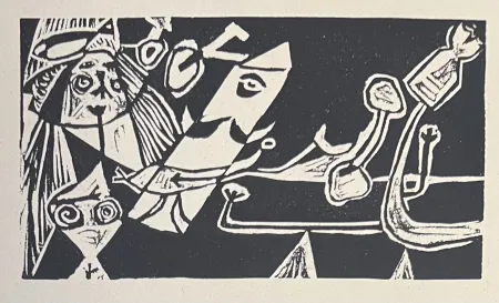Linoincisione Corneille - Linogravure Cobra La Belle d'une journée 1949