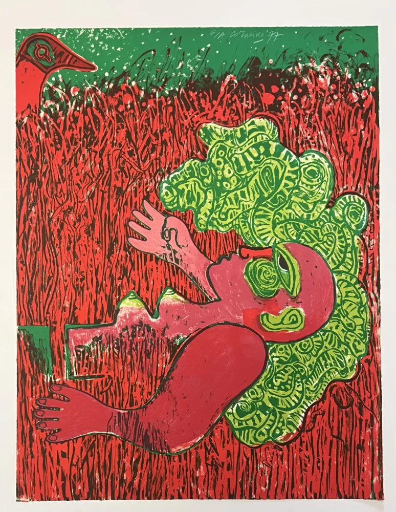 Litografia Corneille - Lithoghraphie ancienne  Herbes, 1977 E/A