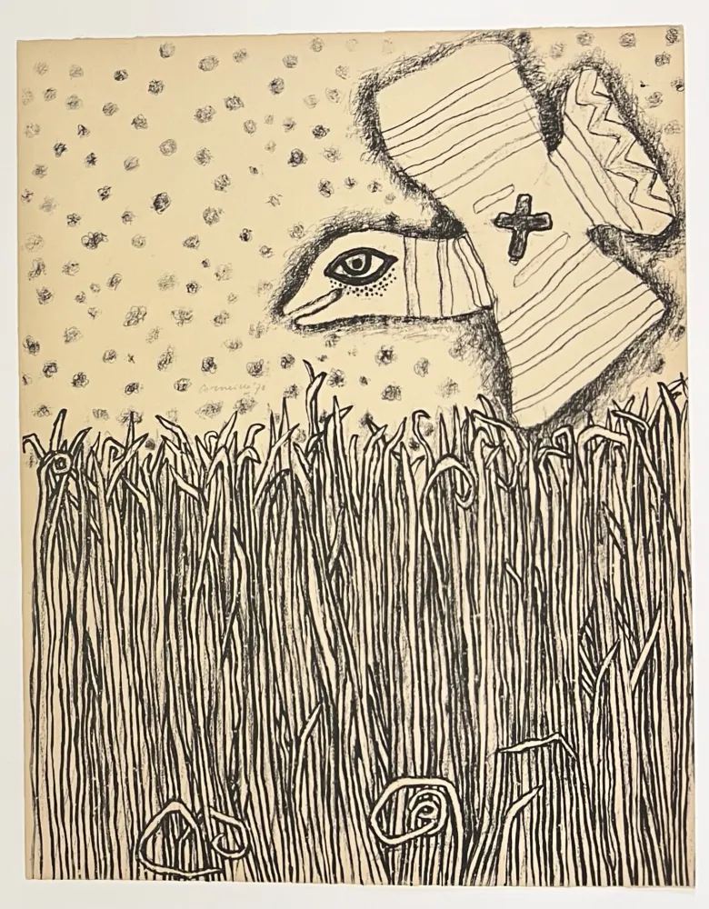 Litografia Corneille - Lithographie ancienne Herbes, 1973