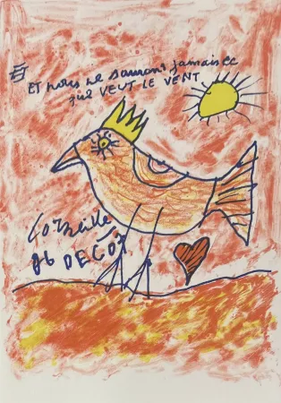 Litografia Corneille - Lithographie Et nous ne saurons jamais ce que veut le vent, 2007