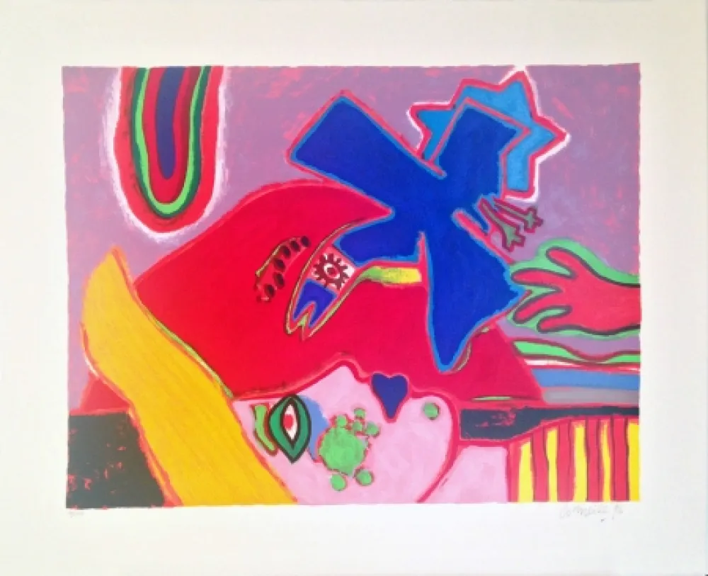 Serigrafia Corneille - L'Oiseau attendu