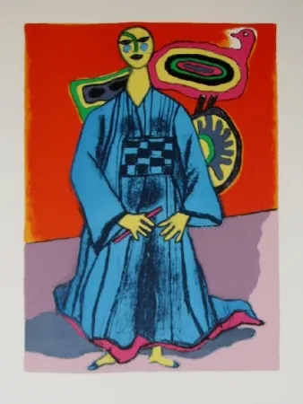 Litografia Corneille - Mémoire du japon- la magicienne