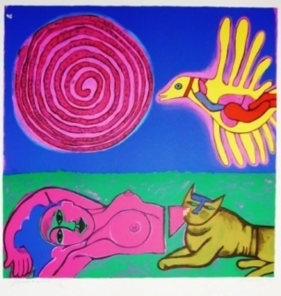 Litografia Corneille - Nu au Soleil