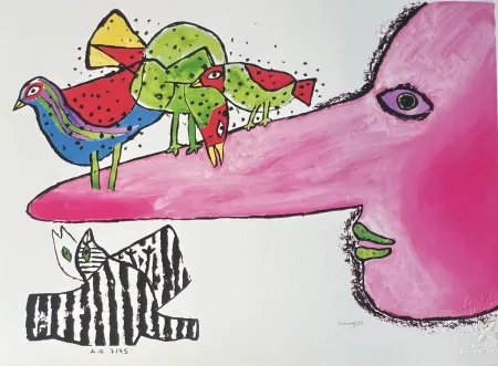 Grafica Numerica Corneille -  Pinocchio 1973 Tirage numéroté 45 ex AO