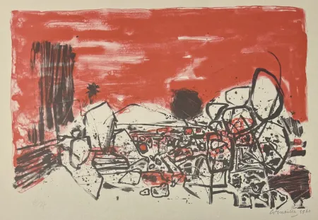 Non Tecnico Corneille - Sérigraphie Dans le Désert 1960