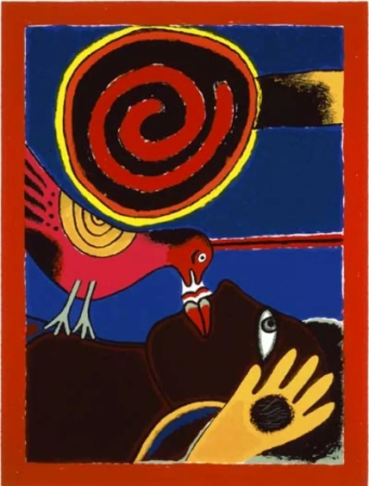 Serigrafia Corneille - Soleil cou coupé II