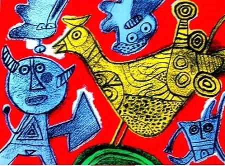 Litografia Corneille - Songe du diable