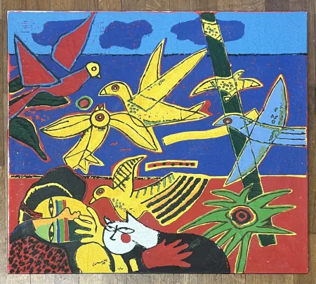 Multiplo Corneille - Terragraphie sur toile Italian Suite I - 2004