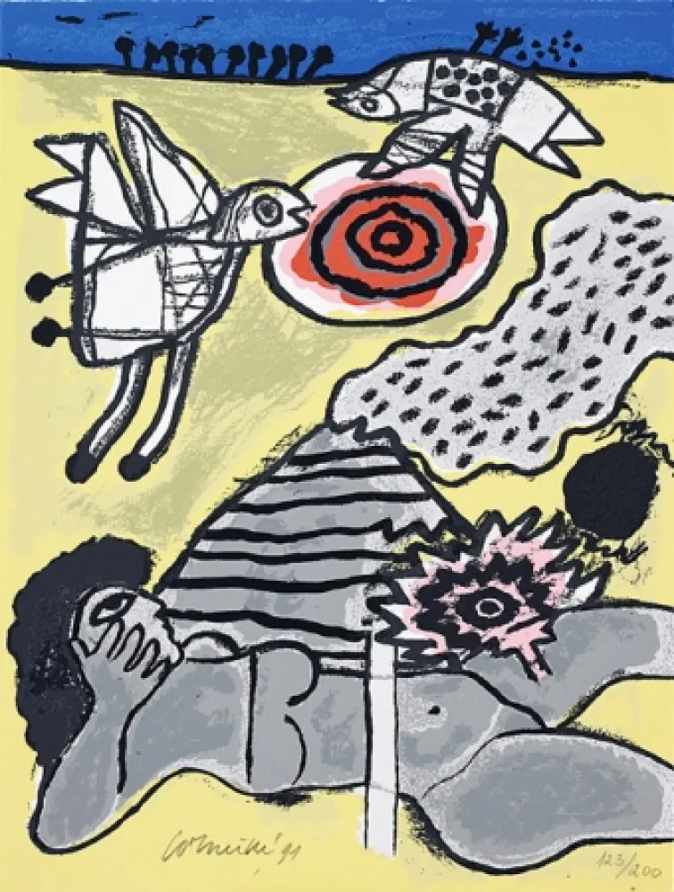 Serigrafia Corneille - Terre habitée