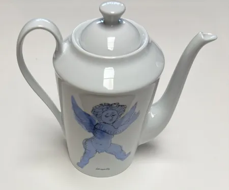 Ceramica Corneille - Théière L'Ange d'après Rubens, en porcelaine de Limoges