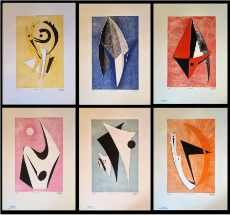 Incisione Cortelazzo - Vita, Nascita, Forza, Intelligenza, Amore, Destino