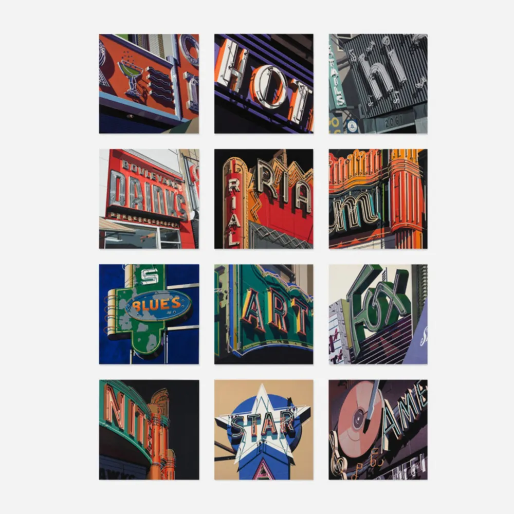 Serigrafia Cottingham - AMERICAN SIGNS (PORTFOLIO OF 12)