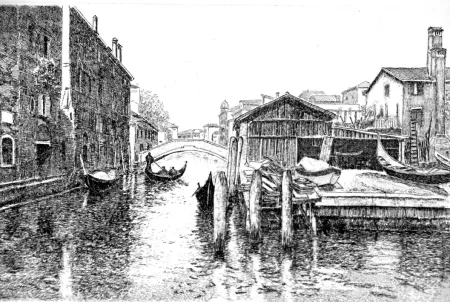 Acquaforte Cotugno  - Venezia, squero di San Trovaso