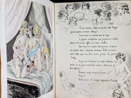 Non Tecnico Courbouleix - Léon COURBOULEIX (auteur et illustrateur)  - SUZON EN VACANCES. Journal secret d'une jeune fille. Aux dépens des Amis de Cupidon, s.d. (vers 1935, Atelier de Léon Courbouleix)  