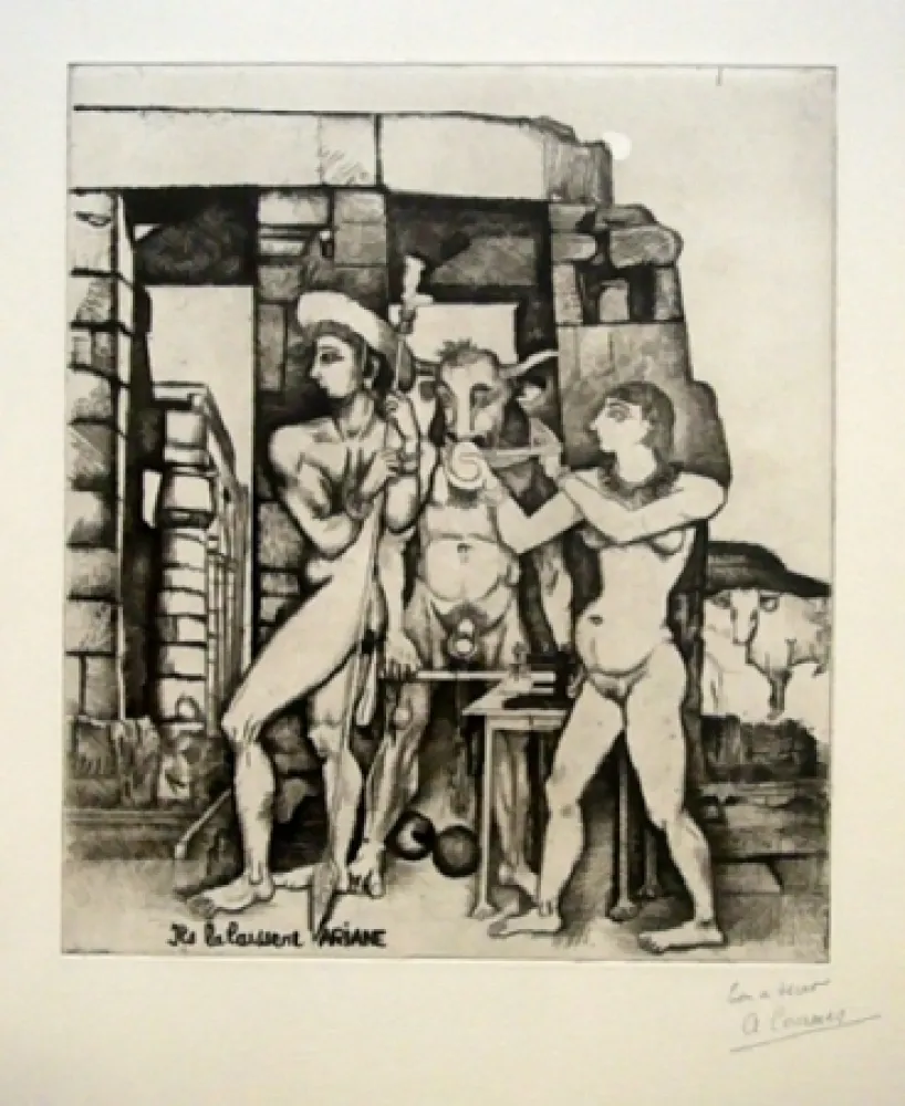 Acquaforte Courmes - Ils la laissent, Ariane