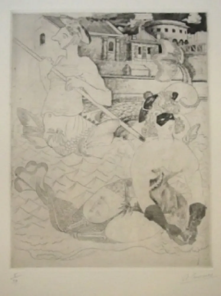 Acquaforte Courmes - La Belle et le triton