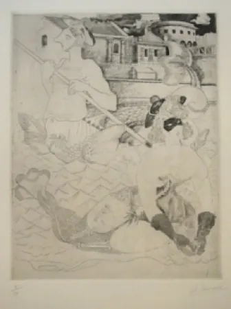 Acquaforte Courmes - La Belle et le triton