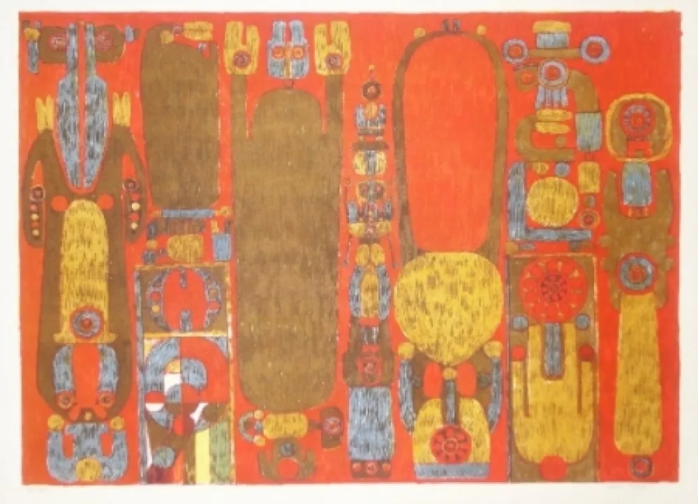 Litografia Courtin - Jeune reine d'un vieux pays