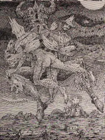 Acquaforte Coutaud - Voyage dans la lune 2