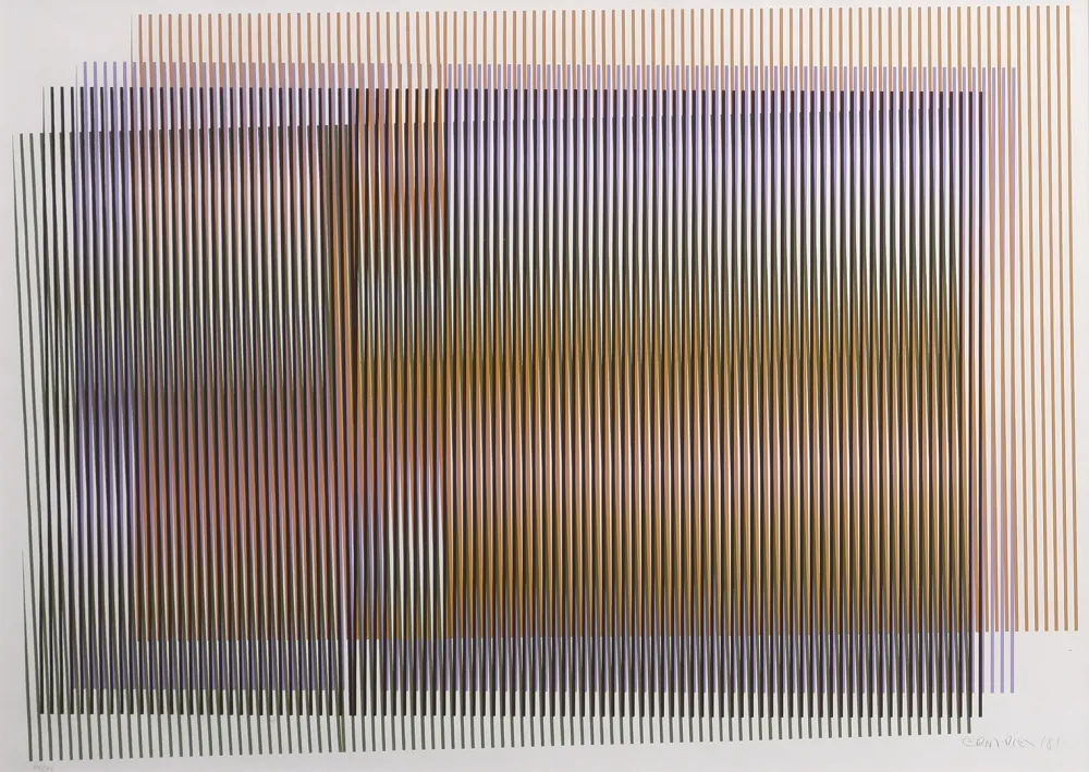 Serigrafia Cruz-Diez - Carlos Cruz-Diez (1923–2019) - Kinetic Composition - Serigraphy on paper - 1981