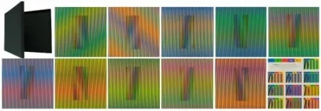 Litografia Cruz-Diez - Inducción Cromática a doble frecuencia