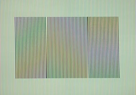 Litografia Cruz-Diez - Mod. 3 Inducción Cromática a doble frecuencia Toledo